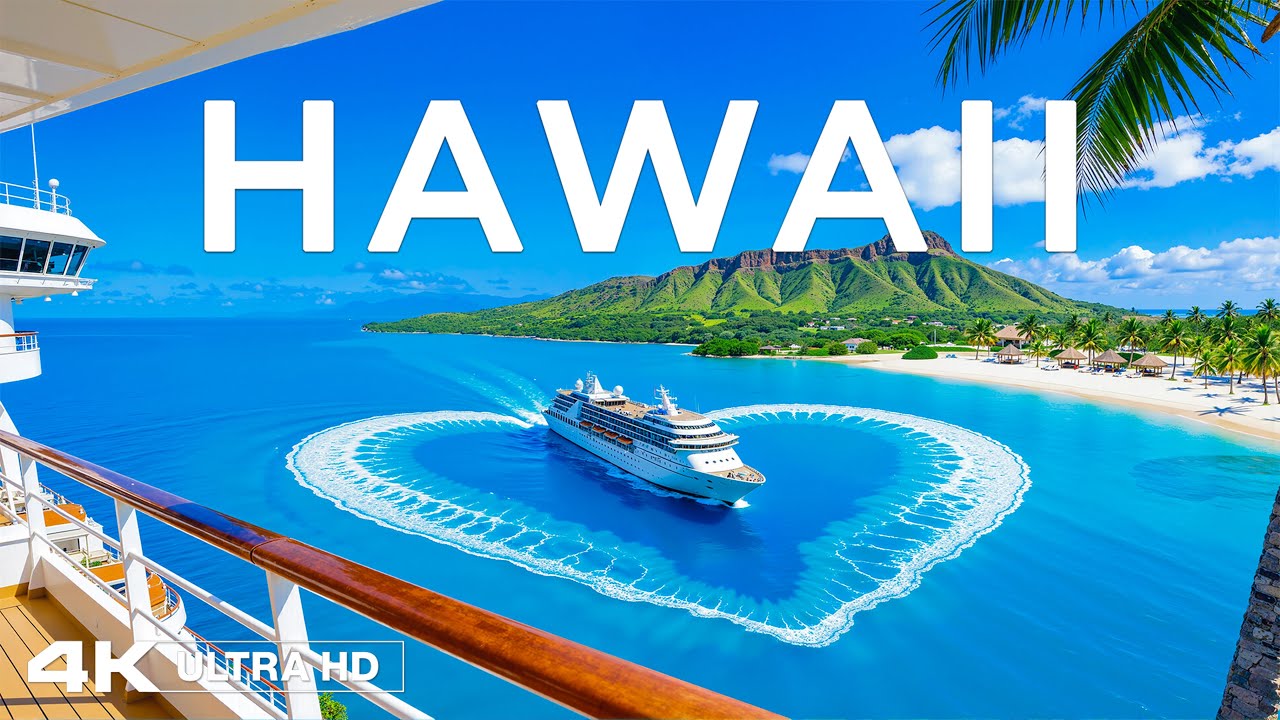 Aerial Hawaii 4K 🌈 Island Escape With Smooth Deep House Music
