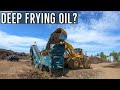 MASSIVE Topsoil SCREENER runs on what?...(used vegetable oil)