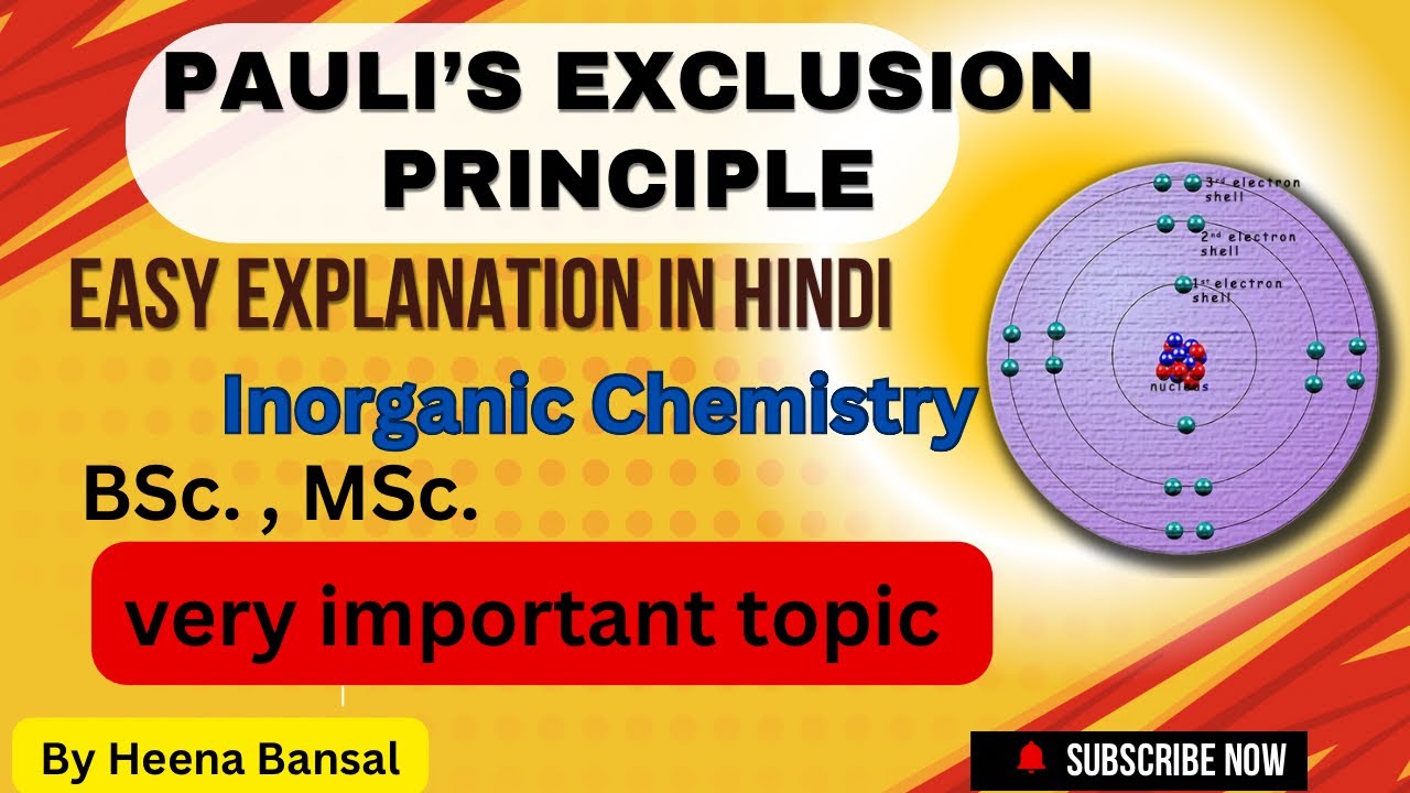 Pauli exclusion principle | for classes : BSc. MSc| - YouTube