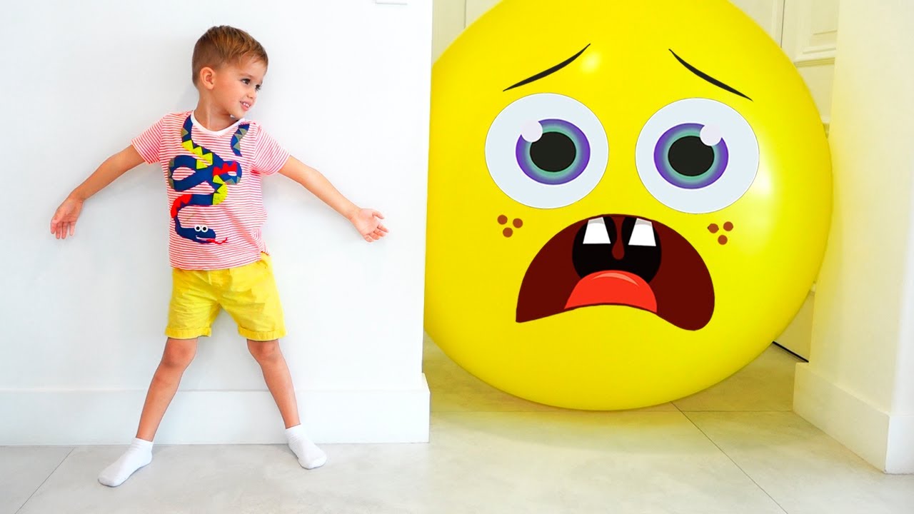 Vlad and Niki play Hide and Seek with balloons - YouTube