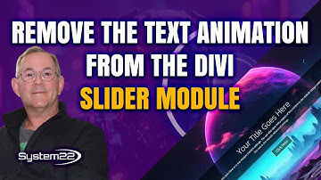 Divi Theme How To Remove The Text Animation From The Divi Slider Module