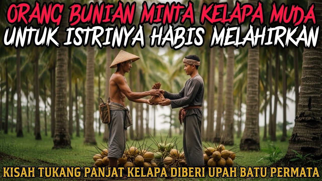 TUKANG PANJAT KELAPA DIBERI UPAH BATU PERMATA OLEH BUNIAN - cerita mistis 