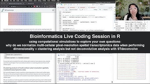 Live R Coding Session - normalizing spatial transcriptomics data for clustering vs deconvolution