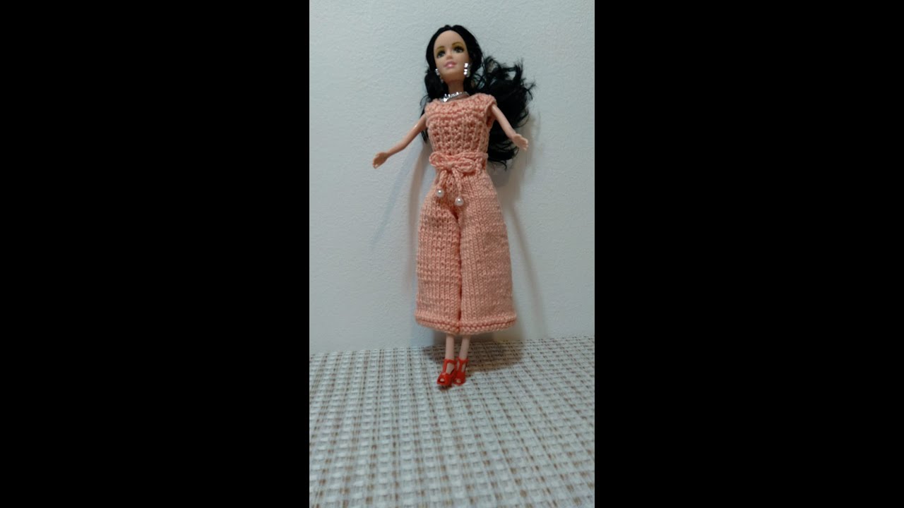 Saia-Calça em Tricô para Boneca Barbie