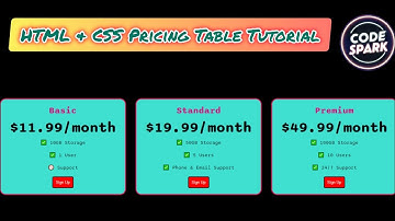 Build a Stunning Pricing Table📝 @sheryians  #html #css #coding