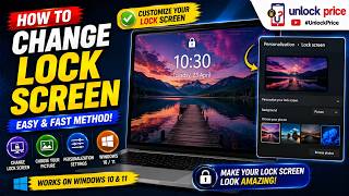 HOW TO CHANGE LOCK SCREEN ON WINDOWS 10/11 | EASY & FAST METHOD #UNLOCKPRICE screenshot 2