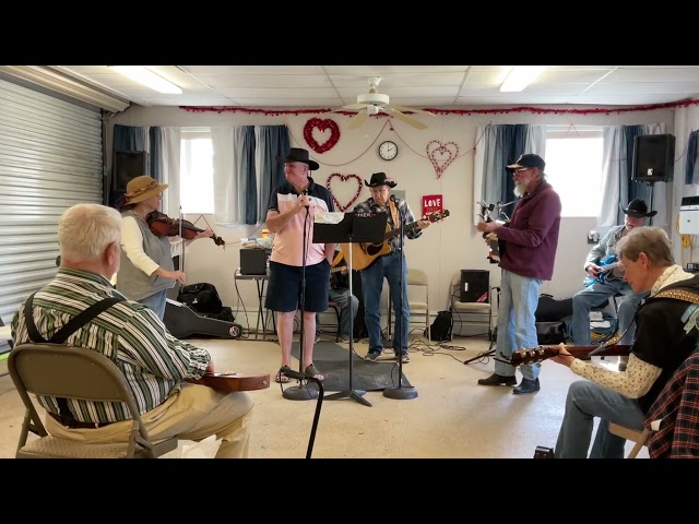 Bill singing, “Red River Valley “ at Breezy Oaks jam class=