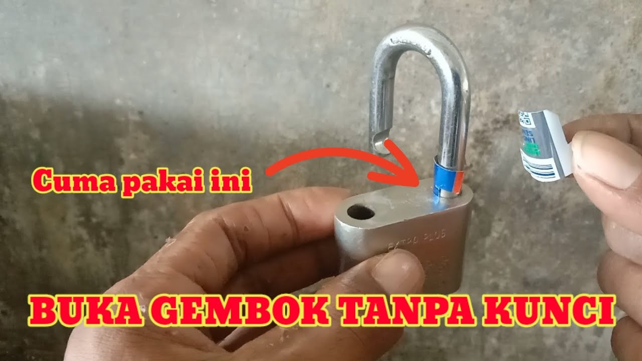 Cara buka gembok tanpa kunci//how to open a lock without key YouTube