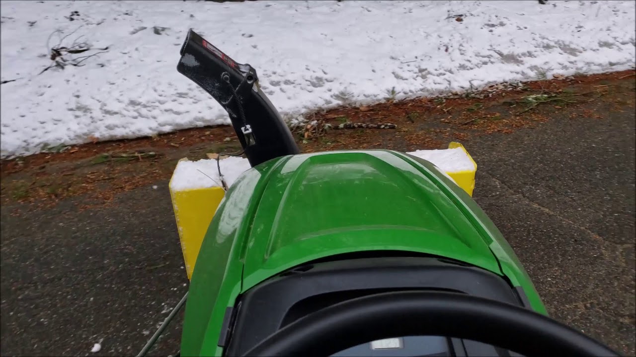 John Deere x310 snow throwing YouTube