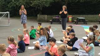 Mrs Morrisson's Leaver Assembly with Year 2.