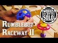 RUMBLEBOT RACEWAY is a school classroom science manipulative that combines fun with experimentation.