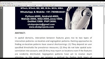 Mining Statistically Significant Co location and Segregation Patterns