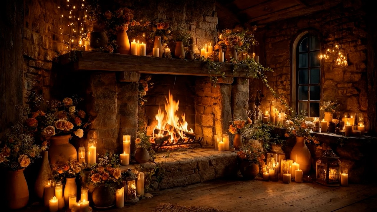 Whispering Hearth Night 🌙🔥 Gentle Fire Sounds for Sleep, Unwinding and Peace
