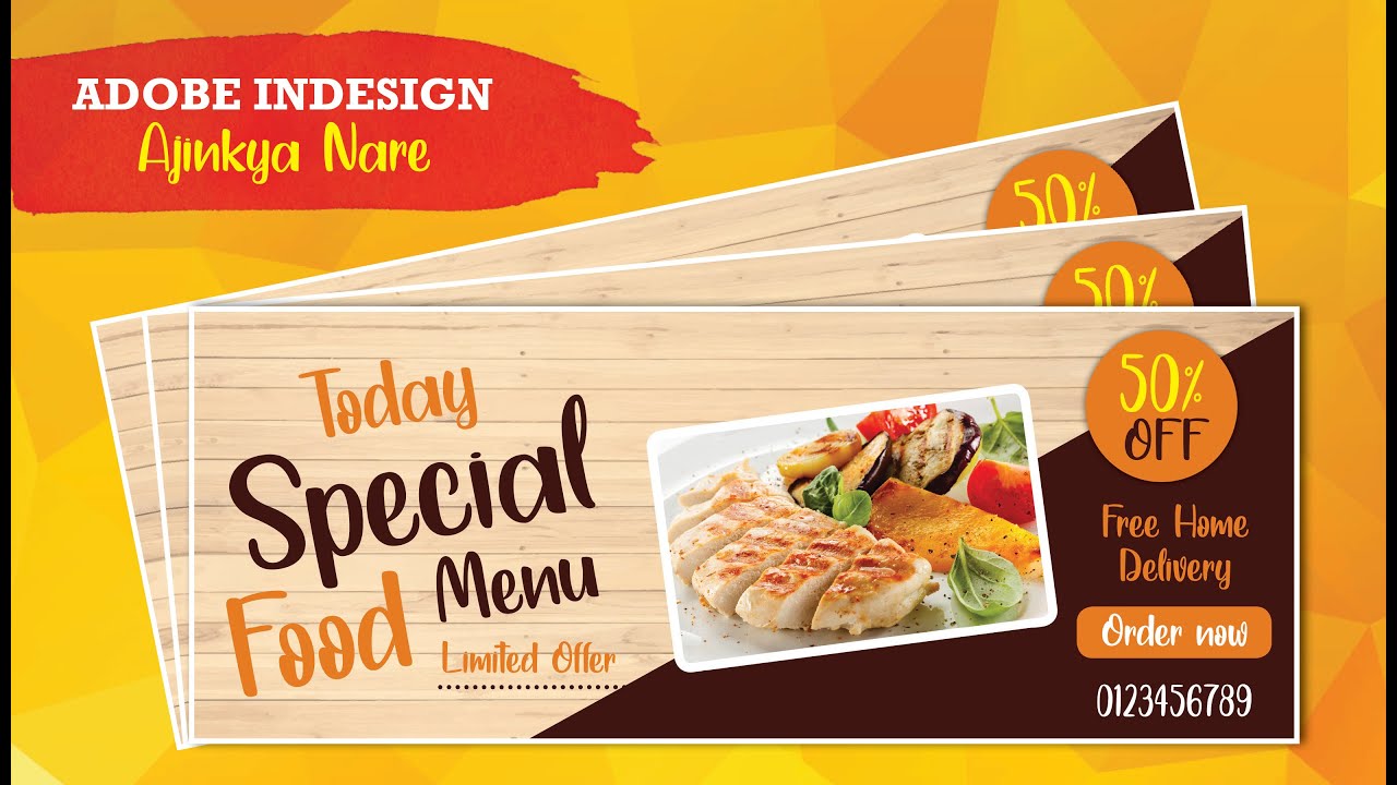 How to Design Food Menu Flyer I Adobe InDesign - YouTube
