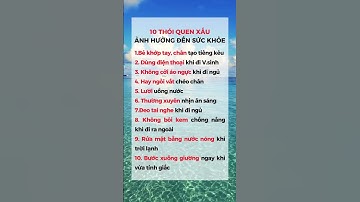 10 THÓI QUEN XẤU ẢNH HƯỞNG ĐẾN SỨC KHỎE | Ds Đại Minh #dsdaiminh #shorts #health