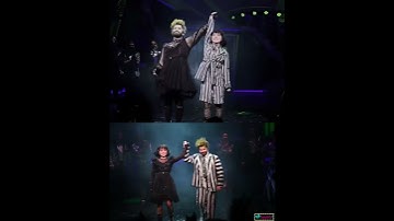 Thumbnail of Alex Brightman & Elizabeth Teeter swapped COSTUMES & BOWS at Beetlejuice on Halloween!!!