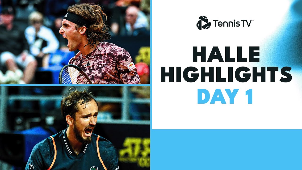 Medvedev and Tsitsipas Begin Their Campaigns; Shapovalov Also In Action Halle 2023 Day 1 Highlights