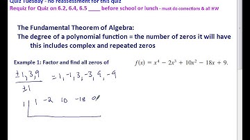 6.7 Applying the Fundamental Theorem of Algebra