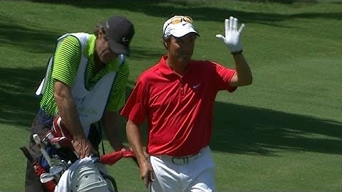 Stephen Ames brings it back for an eagle hole out at HP Byron Nelson