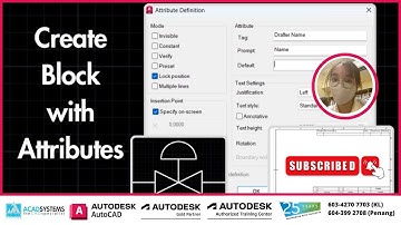 Create Block with Attributes in Autodesk AutoCAD