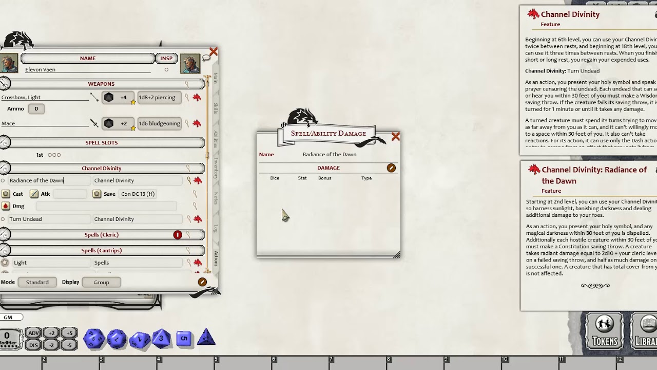 Channel Divinity Actions Fantasy Grounds - Adding Channel Divinity - YouTube
