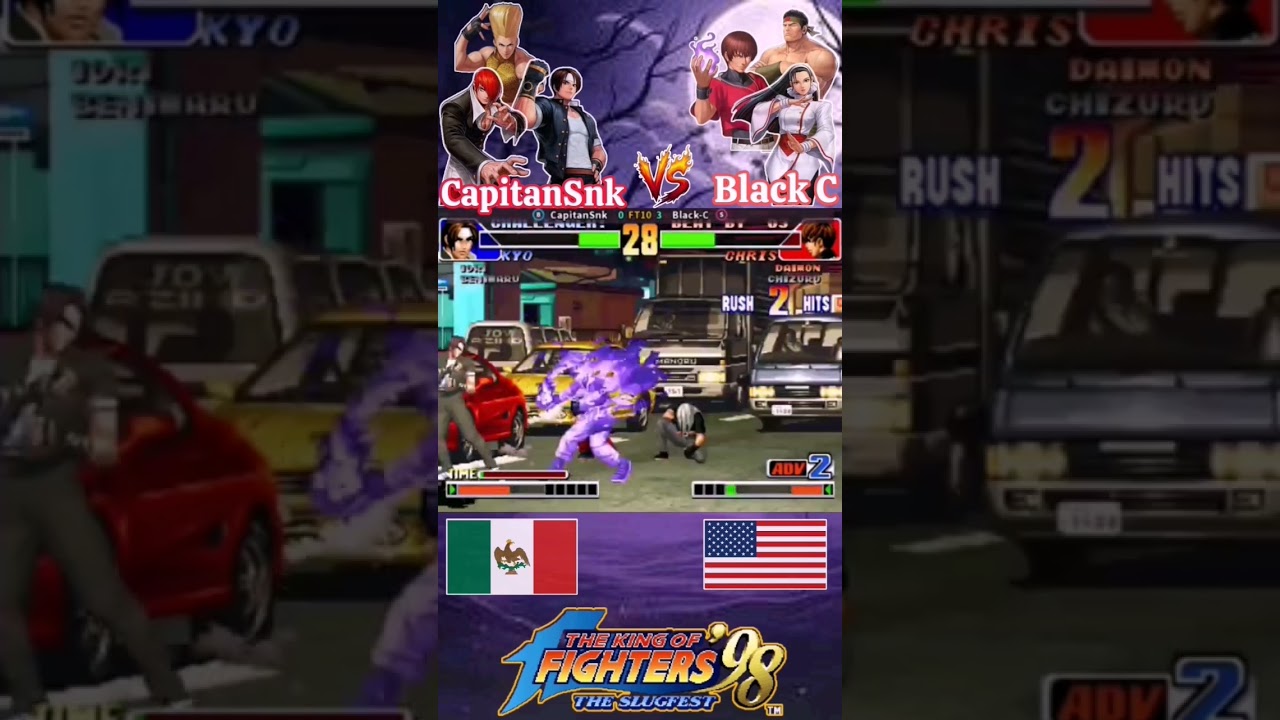 Kof 98 - CapitanSnk vs Black C - Kyo vs OROCHi Chris - The King of Fighters 98