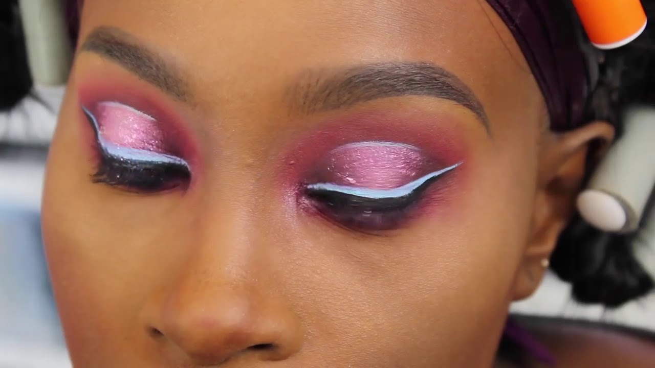 Instagram hotness! Glitter cut crease and heatless wavy hair! FT Cexxy Hair 1