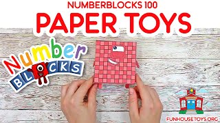 Numberblocks 100 Paper Toy Craft for Kids | Fun House Toys