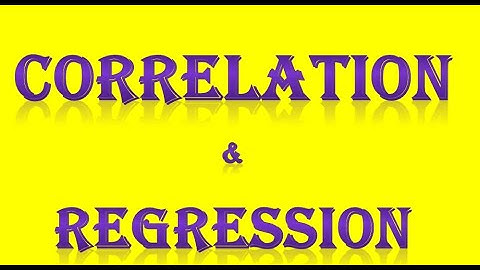 CORRELATION & REGRESSION  PG-TRB