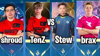 SEN TenZ & SEN Shroud From Sentinels Bootcamp Against Brax & Stewie2k In Ranked Game!! (VALORANT)
