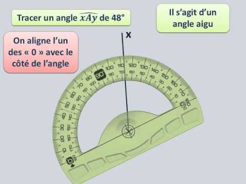 Utiliser un rapporteur pour tracer un angle de mesure donnée