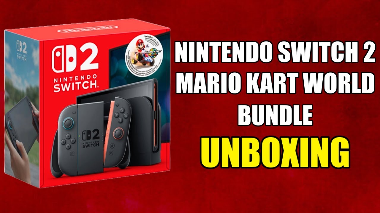 Nintendo Switch 2 Mario Kart World Bundle Unboxing - YouTube