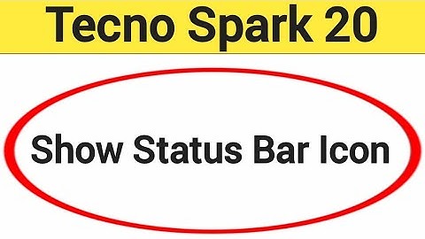 How to show status bar icon, Tecno Spark 20 me status bar icon Kaise lagaen