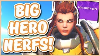 Overwatch - ALL HERO CHANGES (Brigitte Nerf, Reinhardt Passive, Symmetra Buff, AND MORE!)