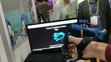CES 2018 Sense Glove VR force feedback demo