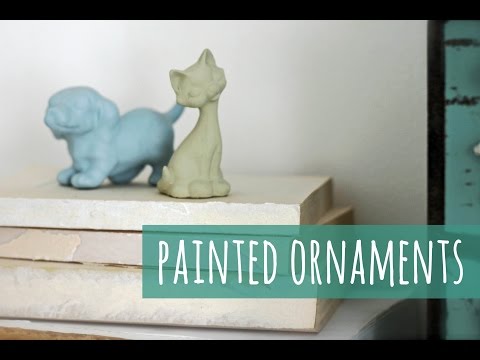 Give you figurines a makeover, painted ornaments tutorial