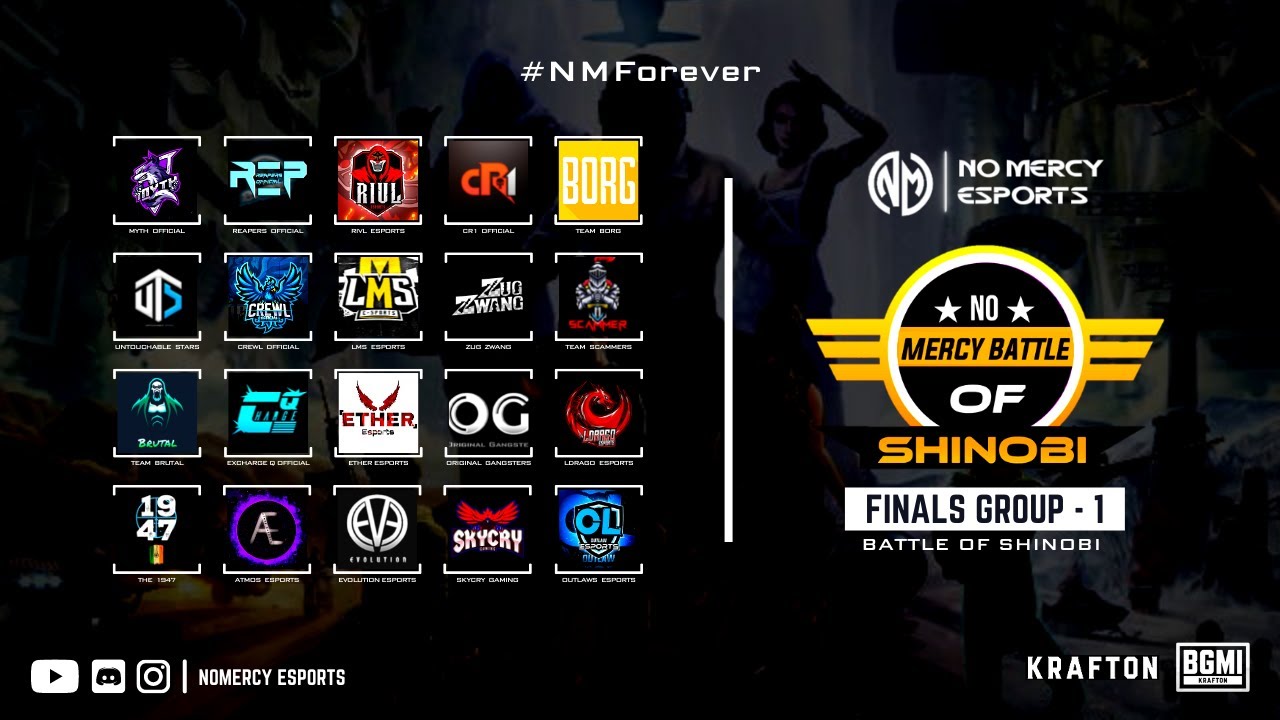[Hindi] : | BATTLE OF SHINOBI | NO MERCY ESPORTS | FINALS | GROUP - 1 ...