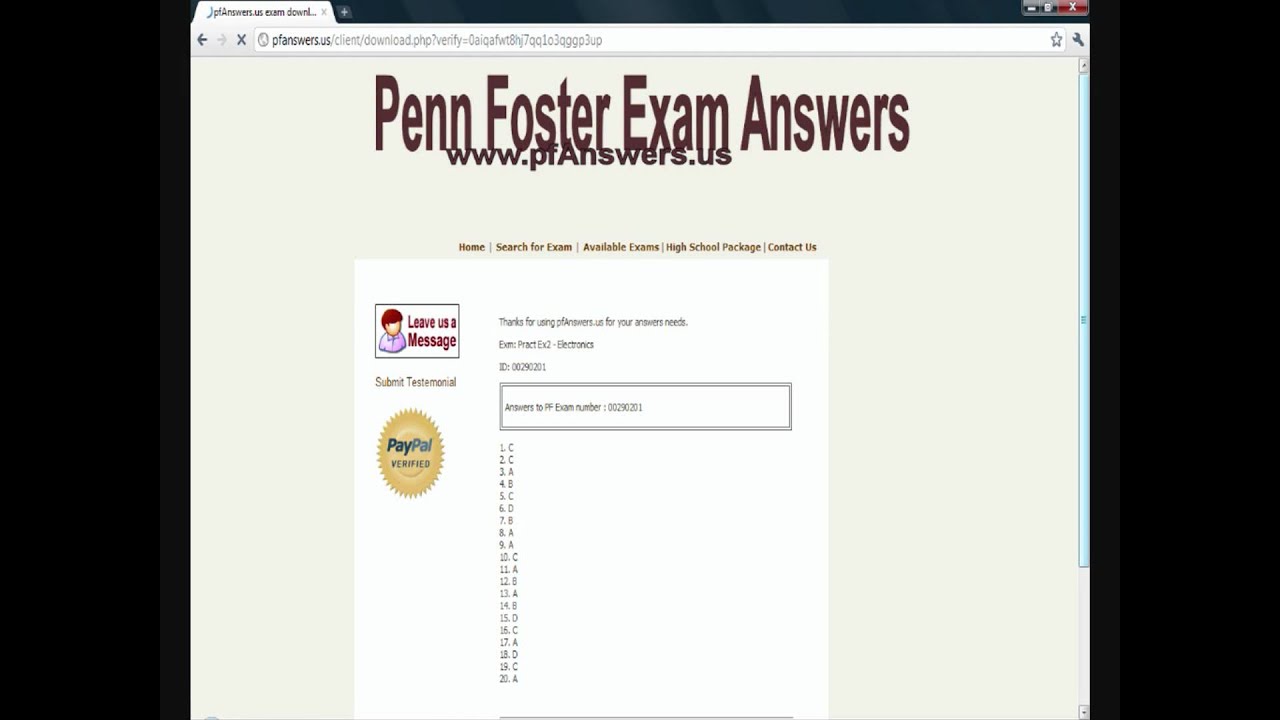 Penn Foster Exam Answers by pfAnswers.co™ YouTube