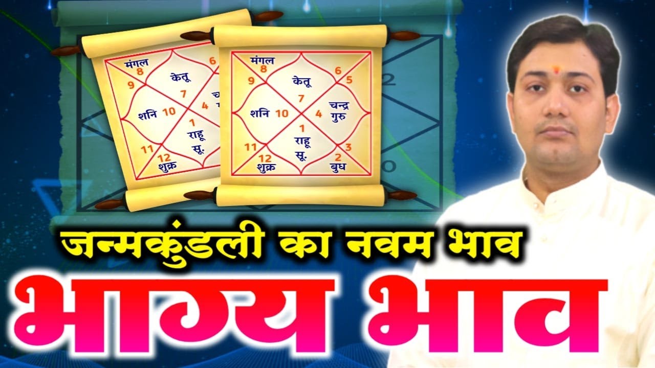 जन्मकुंडली का नवम भाव | भाग्य भाव | कैसा है आपका भाग्य ? BY NARMDESHWAR SHASTRI