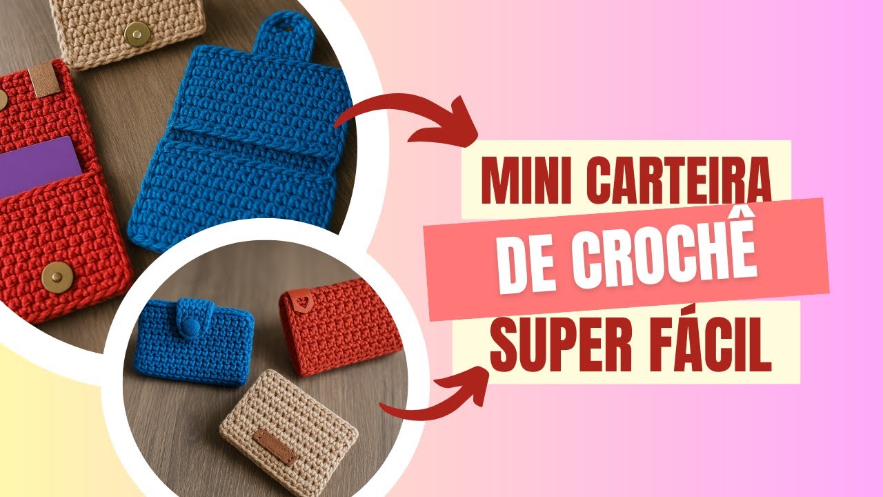 Como Fazer Mini Carteira de Crochê Fácil e Rápida | Passo a Passo Incrível para Iniciantes!