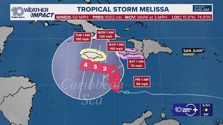 Tracking the Tropics: Tropical Storm Melissa expected to develop into hurricane