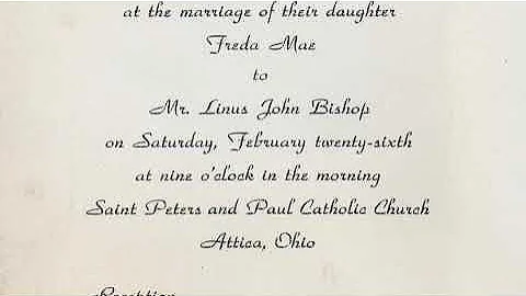 Linus & Freda Bishop 72 years of marriage