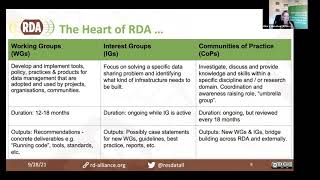 RDA Information Session - What to Expect when Attending a Plenary