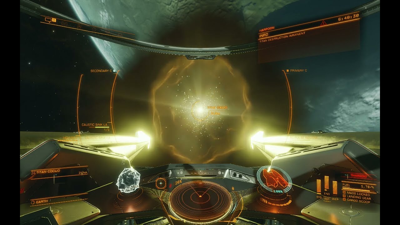 Elite Dangerous: Thargoid Titan Cocijo Detonation over Earth, Sol
