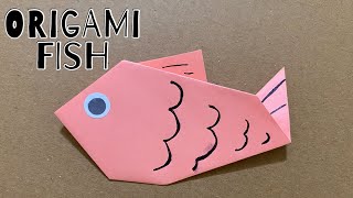 Easy Origami Fish | How to make Easy Origami Paper Fish For Kids | Nusery Craft Ideas