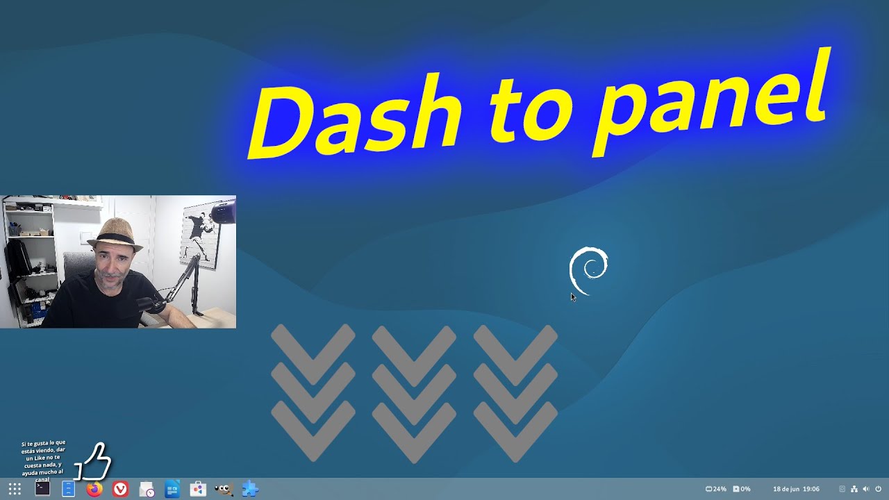 Dash to panel en Gnome y Debian 13. ¿La extensión definitiva? - YouTube