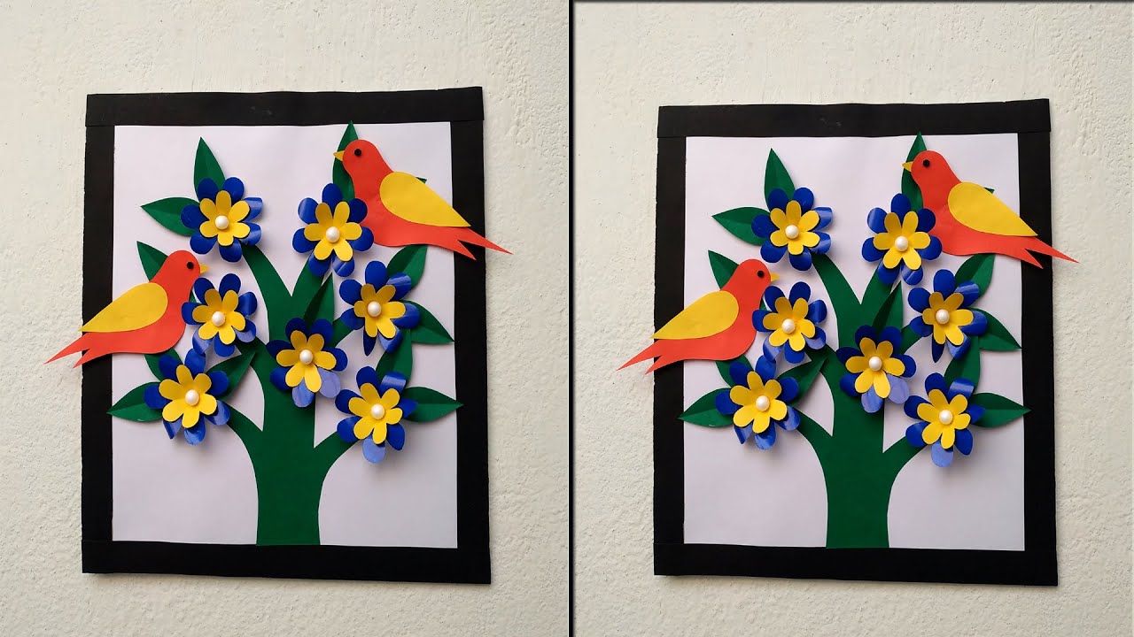 Amazing flower and bird wall decoration ideas || Beautiful Handmade