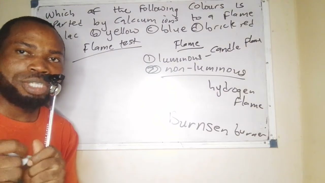 Identification of metallic ions through the flame test #utme #mosjaro#chemistry