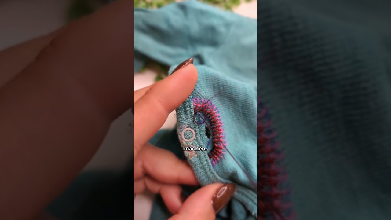 Loch reparieren/ stopfen mit Scotch-Darning