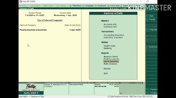 How to Pass Manufacturing Journal in Tally ERP9